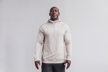 Nobull Men's Hoodie Beige | Australia (UE5946)